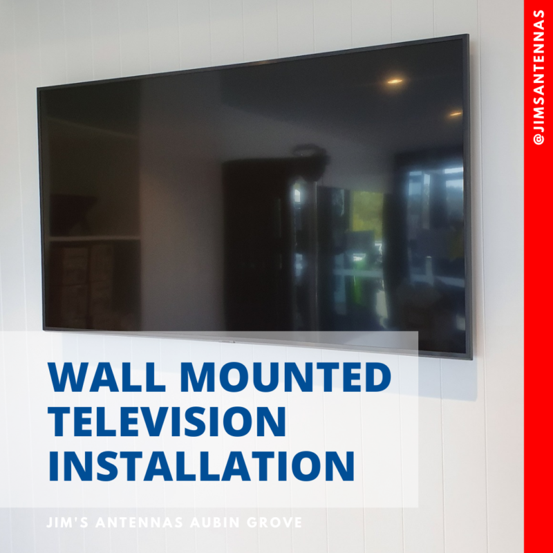 Wall mount television installation in Coogee