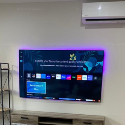 Param mounted this TV with LED Lights