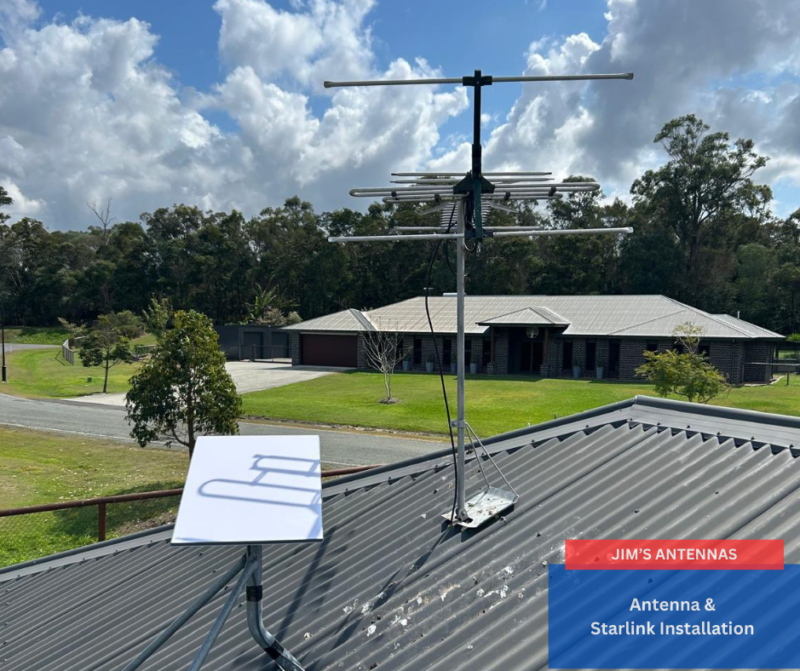 Jim’s Antennas Expertly Installs TV Antenna & Starlink.